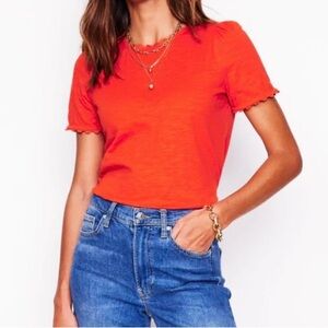 Boden Ali Ricrac Fiesta Color Short Sleeve Tee 14 NWT